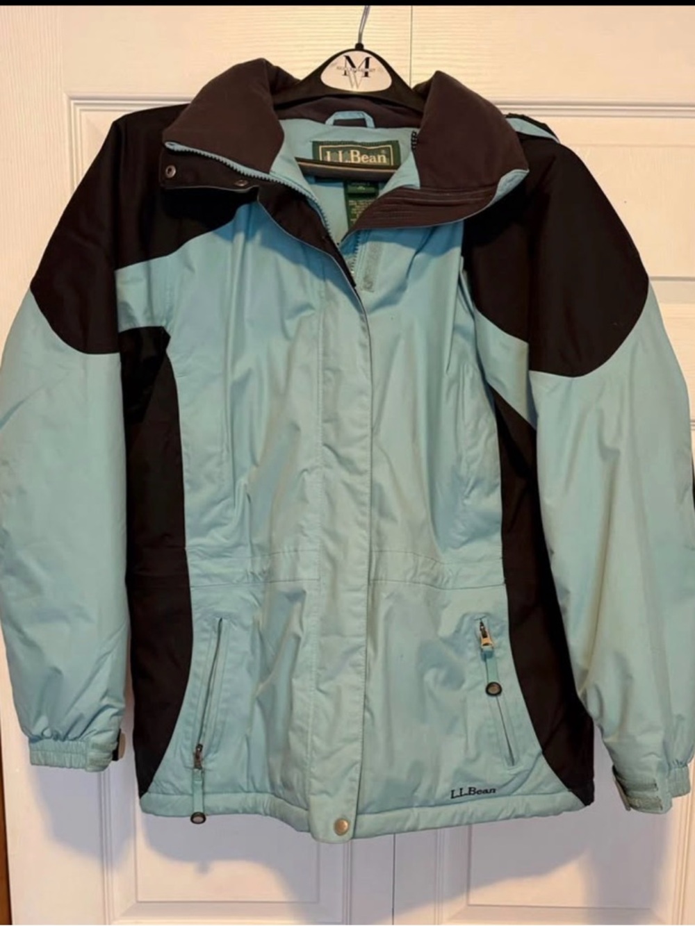 L.L. Bean Women's Two-Tone Aqua and Black Ski Jacket